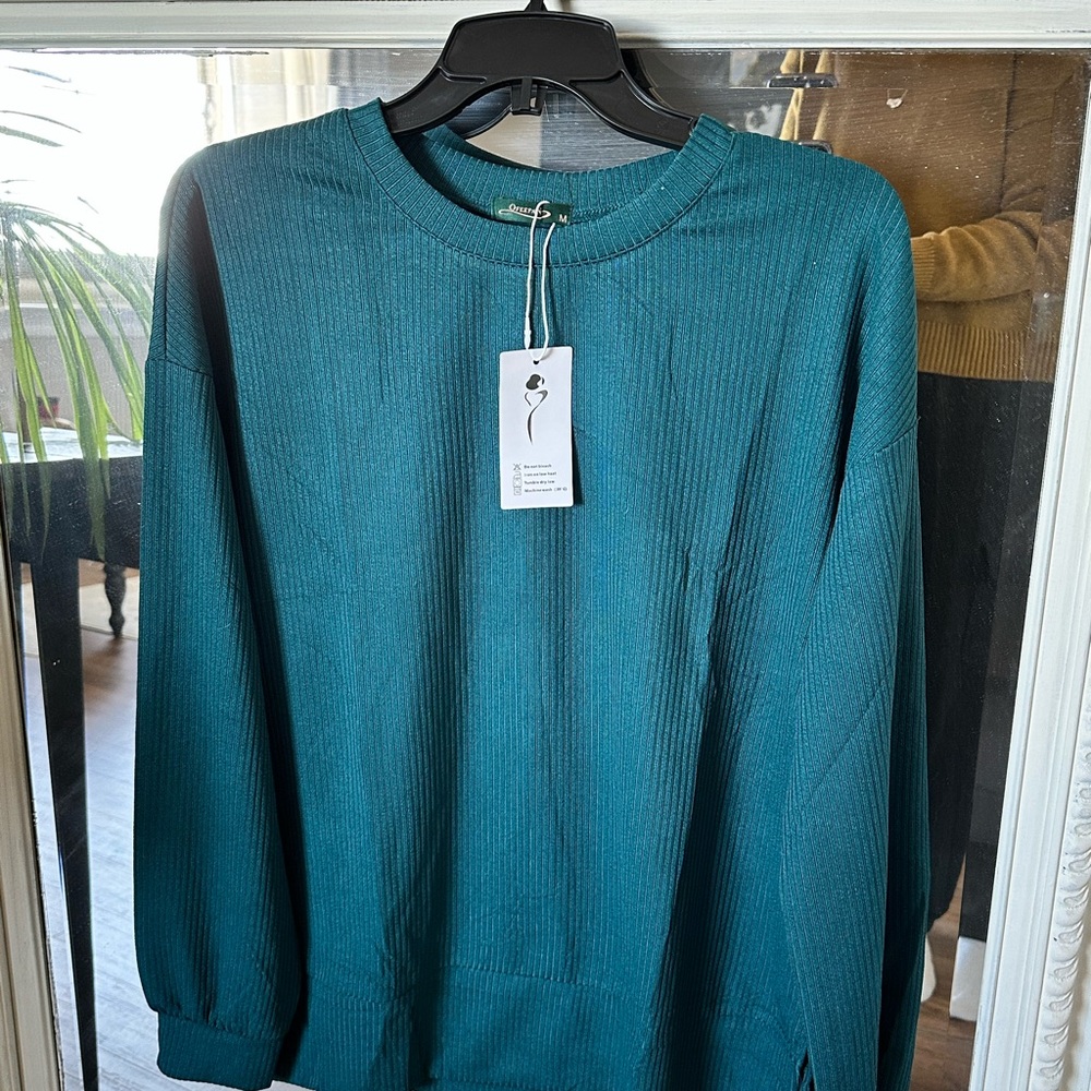 Ofeefan Teal Long sleeve top
